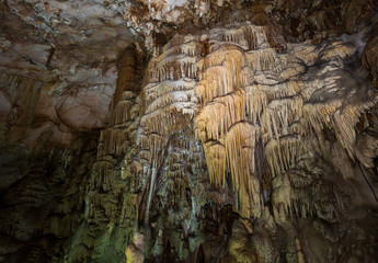 Karst cave in Chatyr-Dag mountain in Crimea