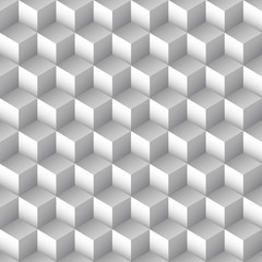 Monochrome cube seamless pattern