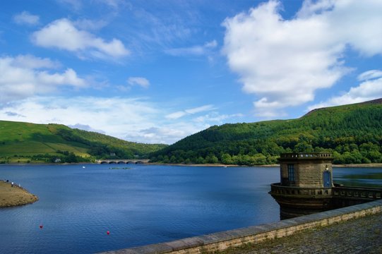 A scenic image from Ladybower reservoir in the English Peak District.