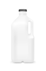 Plastic bottle with handle for milk and juice