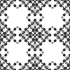 Black and White Seamless Ethnic Pattern