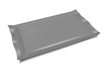 Black blank foil food snack pack for chips, candy and other products