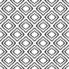 Black and White Seamless Ethnic Pattern - 183760886