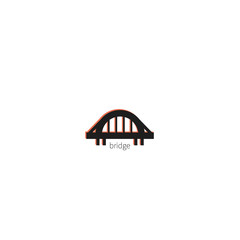 Vector symbol of bridge. Logo is made in a minimalist style