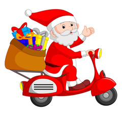 Santa Claus ride motorcycle