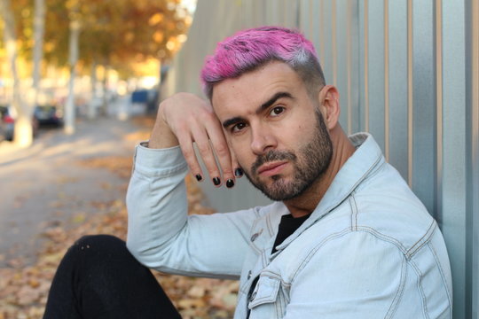 40 Cool Pink Hair Styles Ideas for Men for Funky Haircut