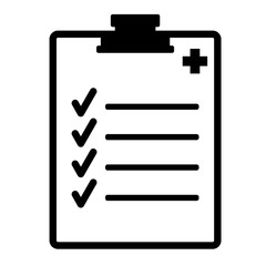 Black medical analysis vector icon