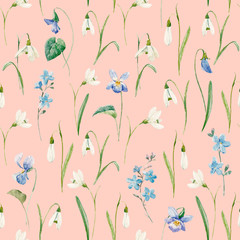 Watercolor floral pattern