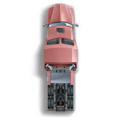 Truck top view.
