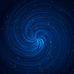Blue spiral abstract background.