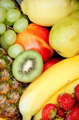 Hintergrund aus Früchten, Hochformat