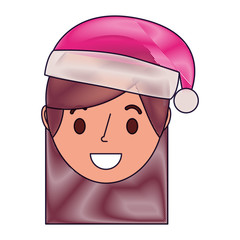 little girl smiling wearing christmas hat