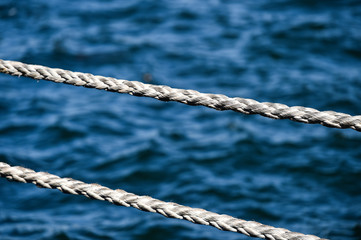 Mooring heavy duty rope used in harbor