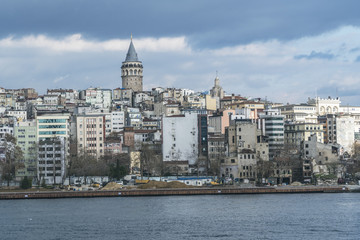 Fototapeta premium A lost church in Istanbul with fragmented clouds 2