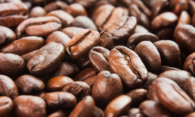 texture of the roasted coffee beans