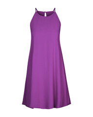 Violet color elegant cocktail summer sleeveless dress