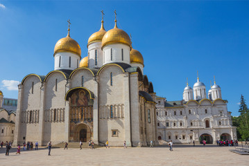 Cathedral Square of Moscow Kremlin in Russia