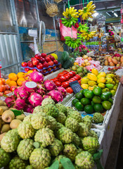 Exotic fruits in the Asian market