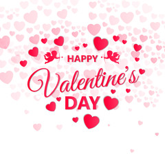 Love Valentines Day. Card Background. Love concept design. Vector hearts with text. EPS10