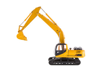 excavator, white background