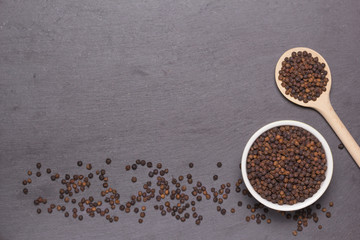 black pepper peas in a bowl and spoon