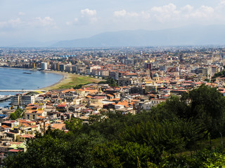 Italien, Kampanien, Neapel, Blick von Castellammare de Stabia über den Golf von Neapel