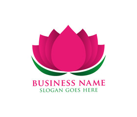 beauty lotus flower vector logo design