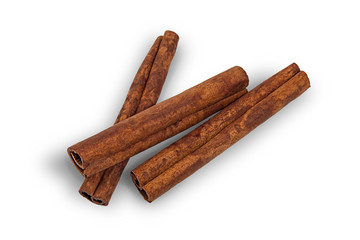 three cinnamon sticks