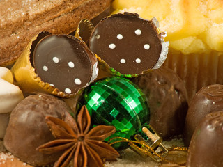 image of Christmas and holiday sweets closeup