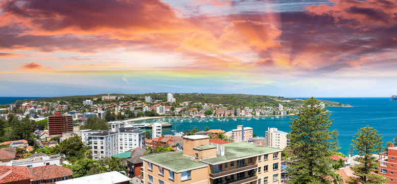 Sunset Over Manly Coastline, Sydney