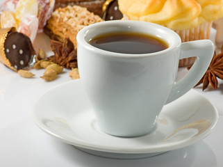 image of sweets for coffee close-up