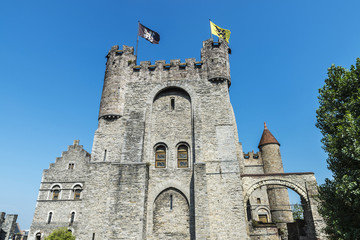 Gravensteen medieval castle in Ghent, Belgium