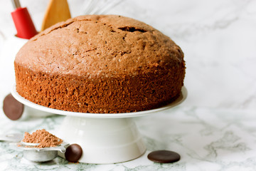 Chocolate Italian sponge cake