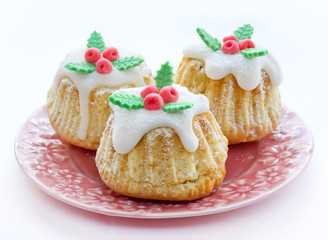 Christmas cupcakes on a plate