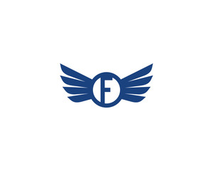 Wings and Letter F Logo Icon 1