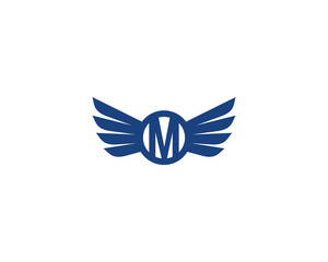 Wings and Letter M Logo Icon 1
