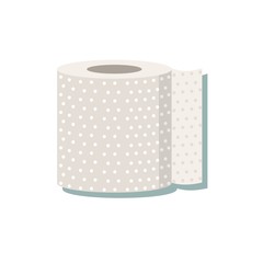 Toilet Paper. Colored Stock flat vector illustration.