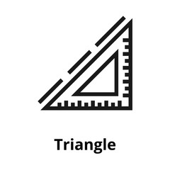 Triangle thin line icon