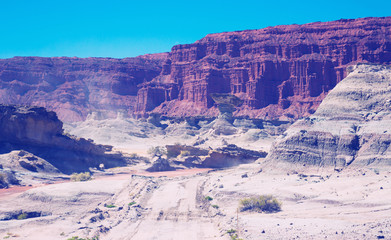 Geological formations in Ischigualasto