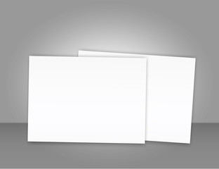 Blank catalogue landscape brochure mockup cover template
