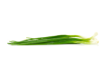 Fototapeta premium Green Spring Onion on white background