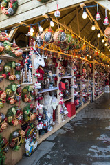 Christmas Market near Town Hall on Albert Square in Manchester