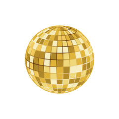 golden disco ball