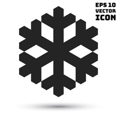 Snowflake Icon. Vector simple snowflake logo