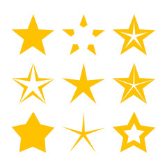 Gold stars icons