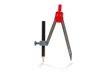drawing compass,isolated on white background with clipping path.