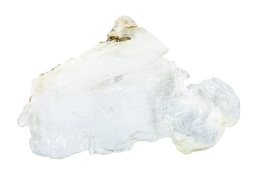 raw layer of Brucite stone isolated on white