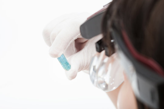 master in magnifying glasses checks aquamarine