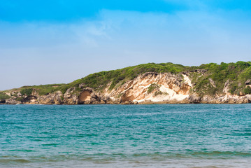 Seascape in Punta Cana, La Altagracia, Dominican Republic. Copy space for text.