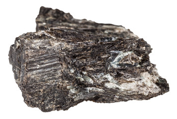 raw Gedrite stone isolated on white